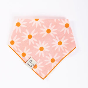 Pink Retro Daisies Bandana (Made in the USA)