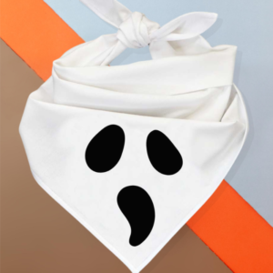 "Scream" Halloween Ghost Dog Bandana (Made in the USA)